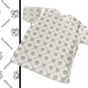 Illadelph Men’s White/Gray Logo Short Sleeve Shirt‎ - Size L